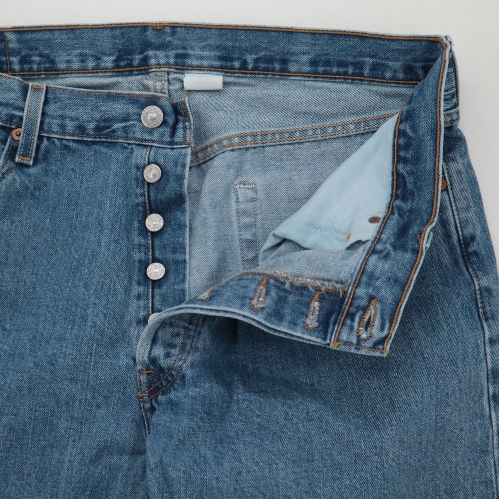 Vintage 90s Levi's 501 Mens 36x30 (31) Blue Straight Leg Button Fly Jeans 0193 - Picture 9 of 14